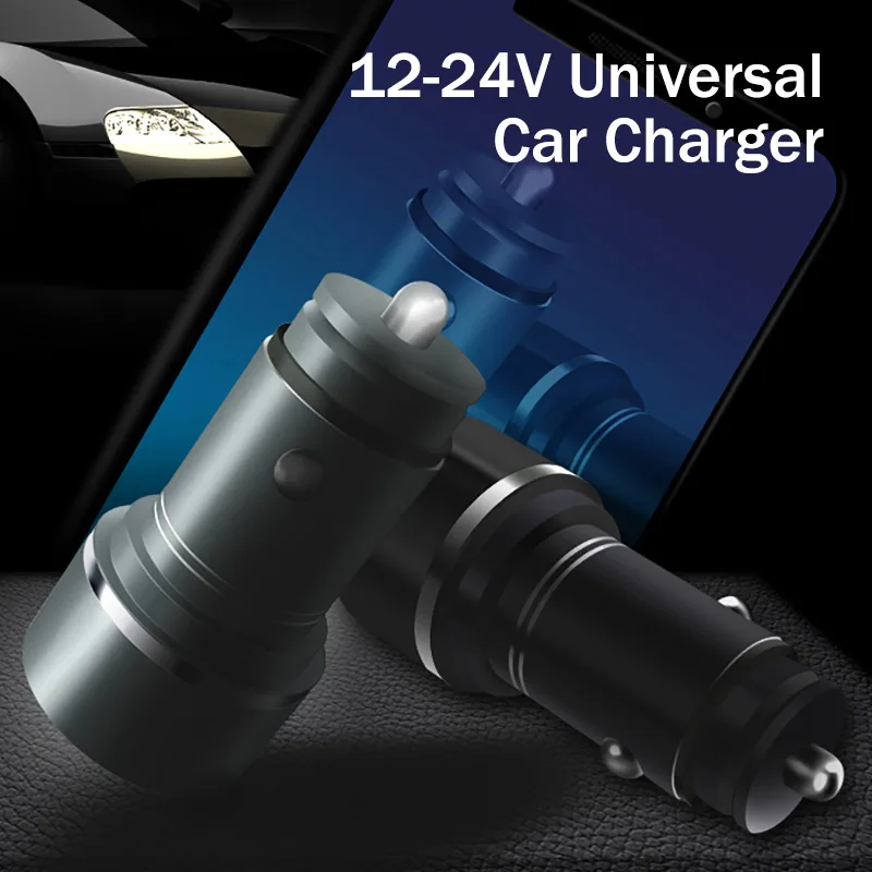 YKZ 3.1A Mini Dual USB Car Charger LED Display Fast Charging Universal Mobile Phone For iPhone Samsung Xiaomi Huawei | Мобильные