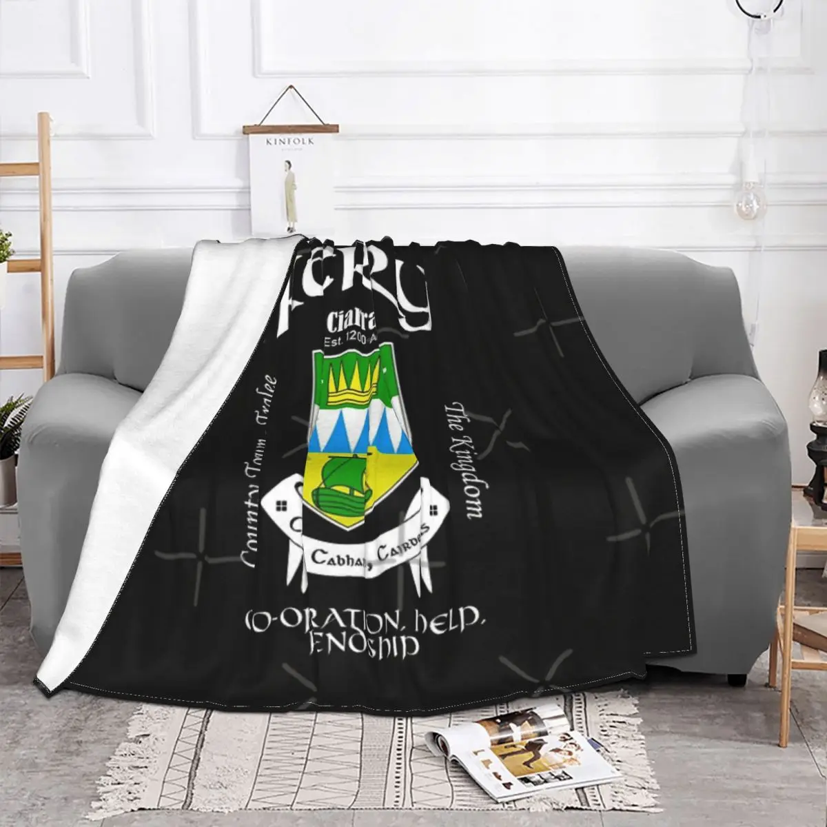 Ирландия-Керри Плед покрывало для кровати плед аниме плюшевая в клетку пляжное