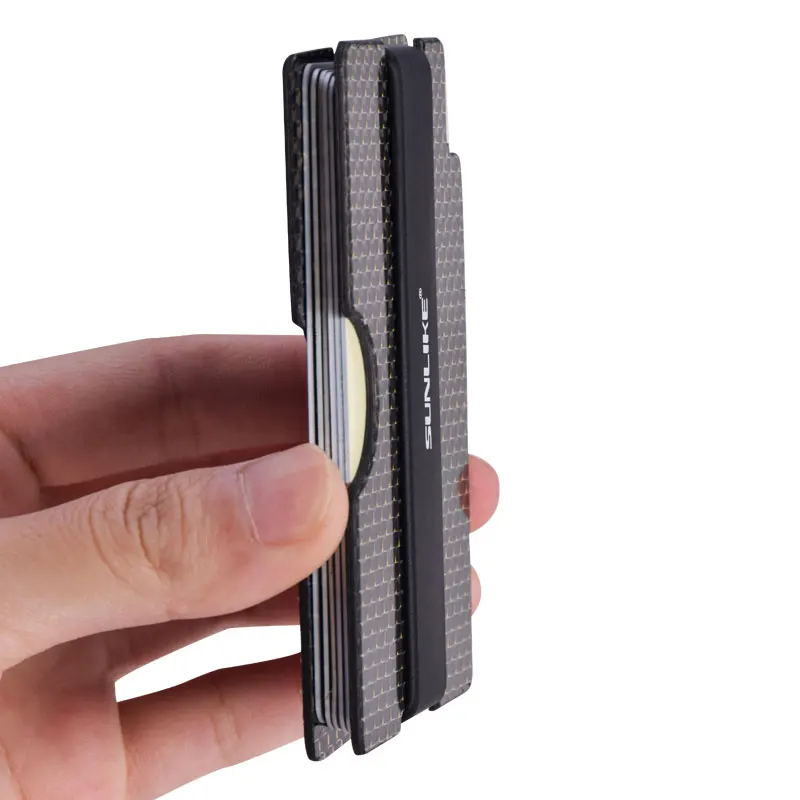 Для мужчин из углеродного волокна кошелек легкий Портативный держатель для карт