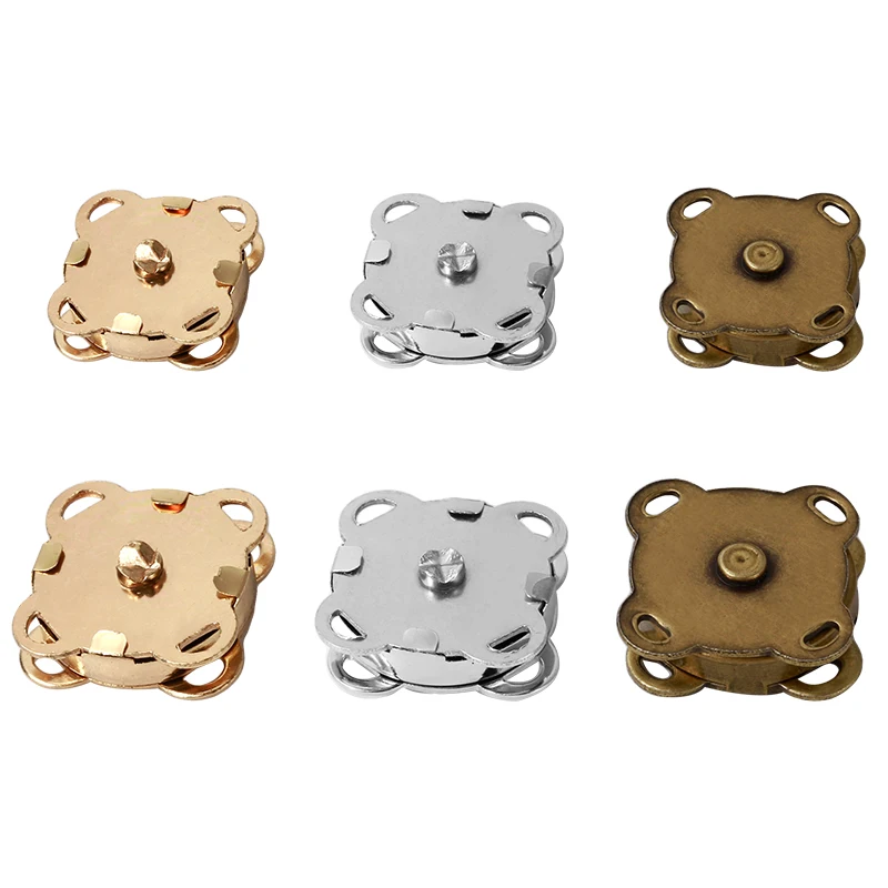 

LMDZ 10PCS Metal Magnetic Snap Fasteners Clasps Buttons Handbag Purse Wallet Craft Bags Craft Buckle DIY Accessories 3 Colors