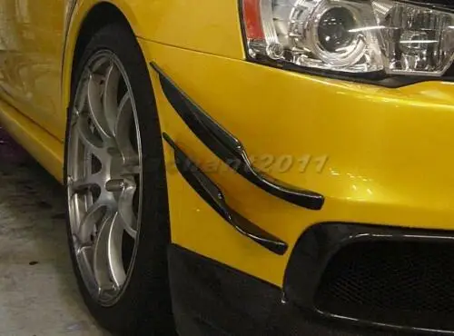 Автомобильные аксессуары модификация автомобиля карбоновый передний бампер Canard подходит для Mitsubishi Lancer EVO 10 EVO X 2008-2012