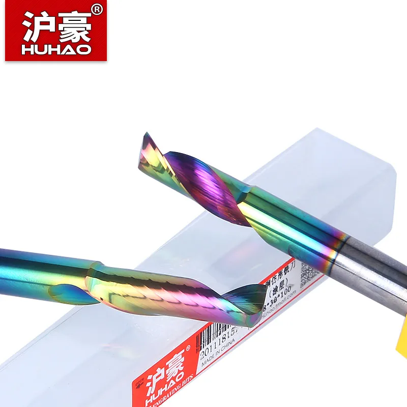 

HUHAO Single Flute End Mill Router Bit for Aluminum Curtain Wall Doors Windows CNC Tools 60mm-120mm Profile Milling Cutters