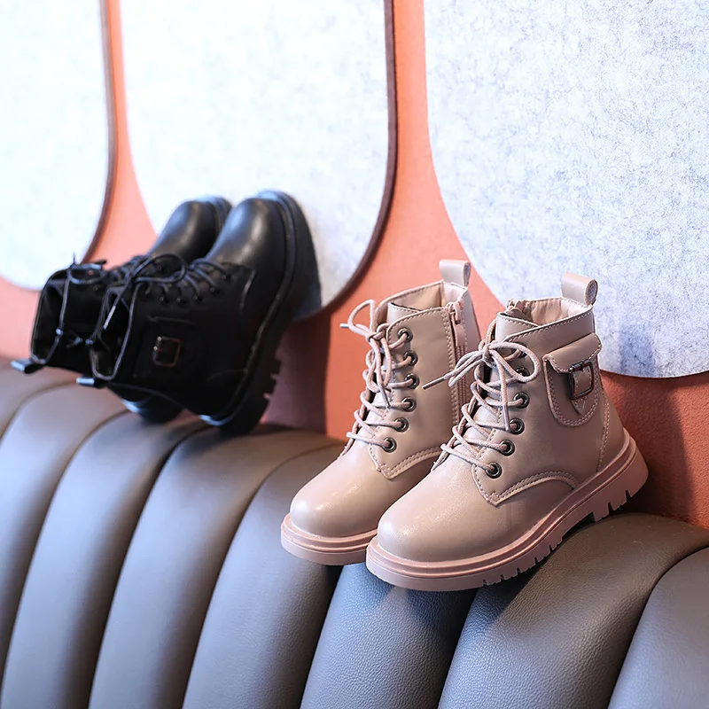 2021 новые детские ботинки повседневные осенне-зимние из искусственной кожи для