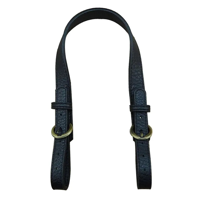 1PC Double-ended adjust Shoulder Bag belts strap DIY Black handbag Bucket bag accessories handle PU Leather Vintage Bays Strap