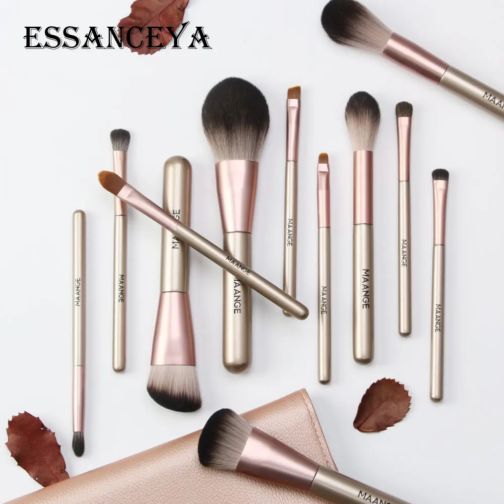 ESSANCEYA, набор профессиональных кистей для макияжа, 12 шт., кисть для пудры, растушевки, подводка для глаз, ресниц, бровей, макияж, наборы инструментов
