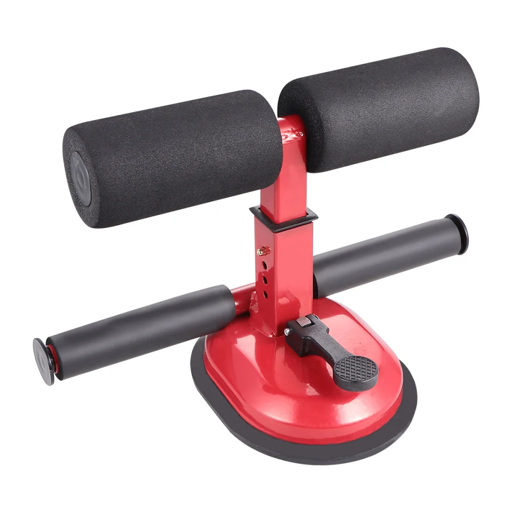 

1PC Creative Fitness Equipment Sit-up Assist Device Suction Cup Type Sit-up Abdominal Trainer for Home Men (Red)