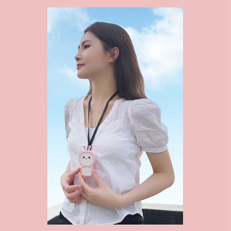 

4 Pcs Hanging Neck Air Purifier Personal Wearable Mini Long-Lasting Purification Negative Ion Purifier Pink & Black