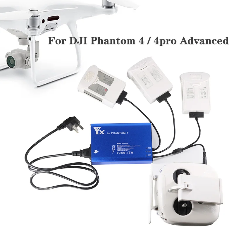 

Пульт дистанционного управления для аккумулятора дрона DJI Phantom 4 /Advanced/4pro + быстрое зарядное устройство 4 в 1 интеллектуальный параллельный ко...
