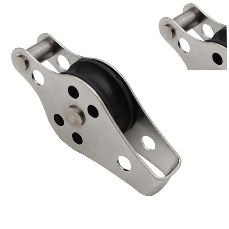 

5PCS Stainless Steel Pulley Block 25mm Hanging Wire Towing Wheel Lifting Wire Rope Cable Pulley Roller