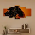 5 абстрактная картина с изображением дерева жизни, масляная живопись, постеры и принты на холсте, пейзаж, Настенная картина, настенное украшение для дома