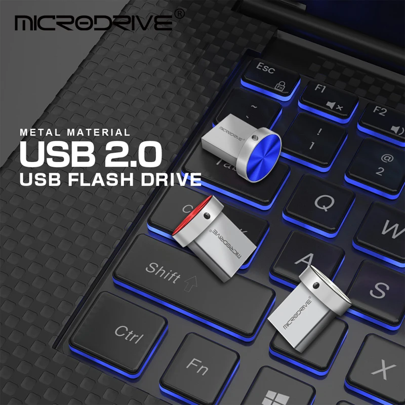 Металлический мини-USB флеш-накопитель 3 цвета 128 ГБ 64 32 16 8 Гб |