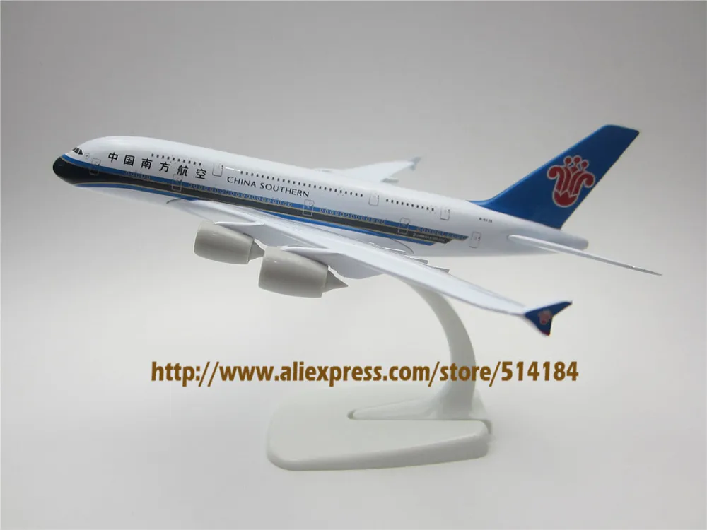 20 см металлический сплав модель воздушного самолета China Southern Airlines Airbus 380 A380 Airways