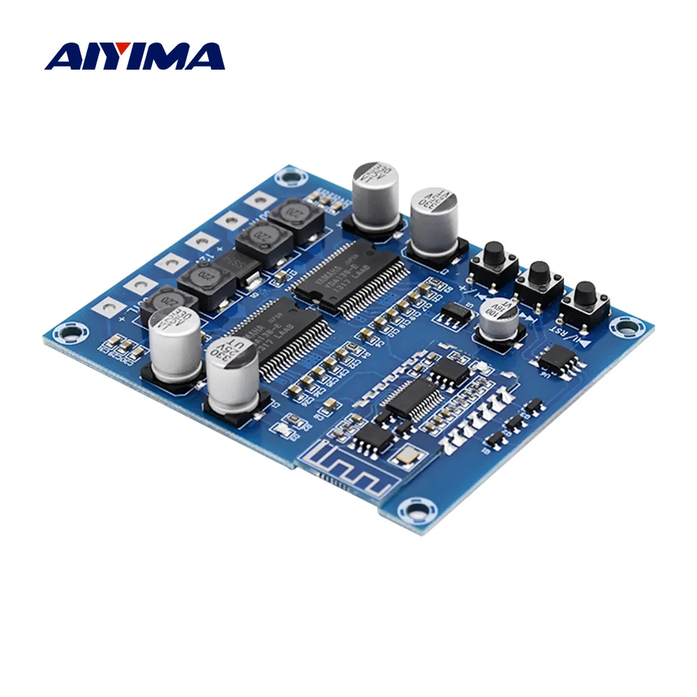 Цифровой усилитель мощности AIYIMA с Bluetooth аудиоплата 20Wx2 стереозвук мини динамик
