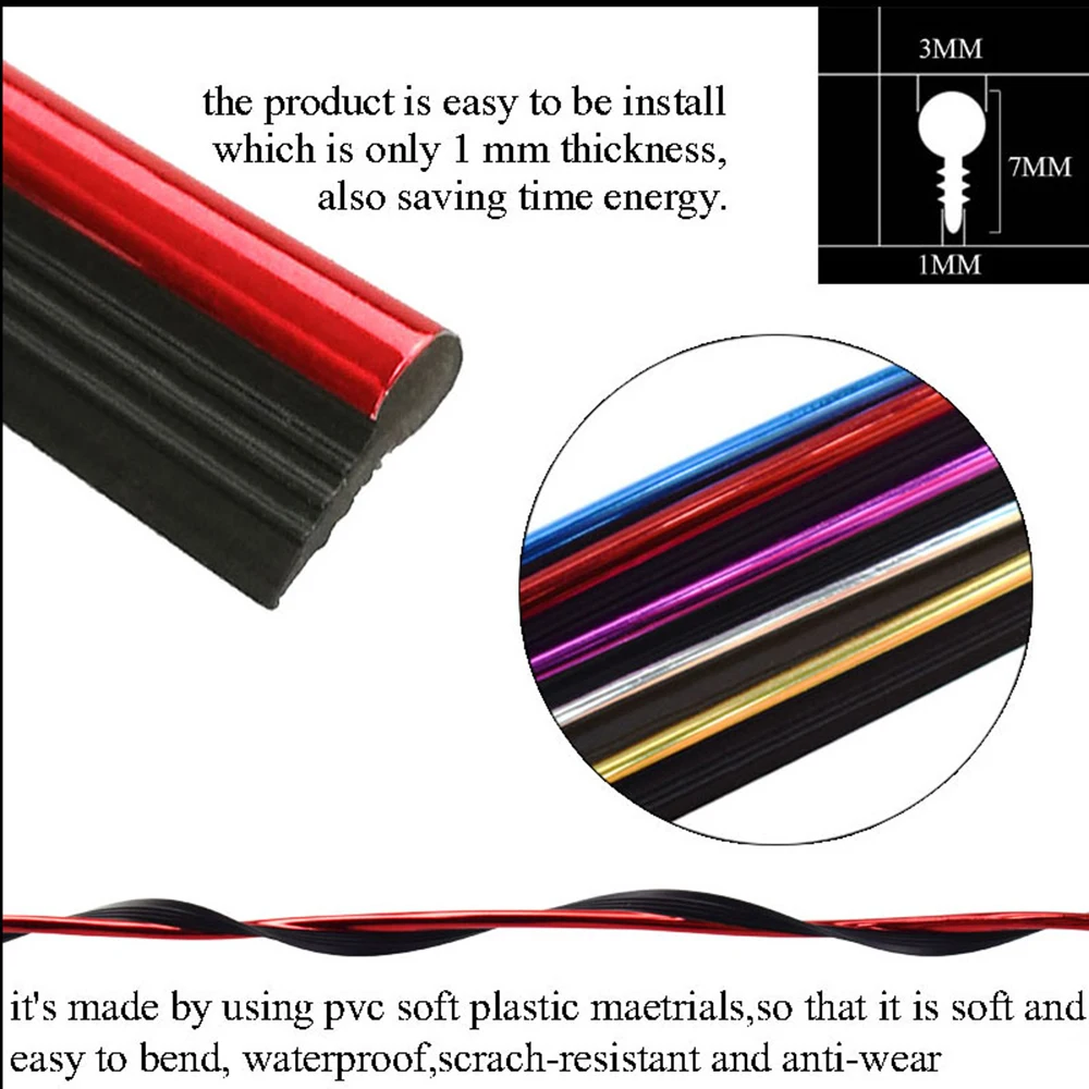 Автомобильная уплотнительная лента 5 м для внутренней отделки дверей peugeot bmw toyota