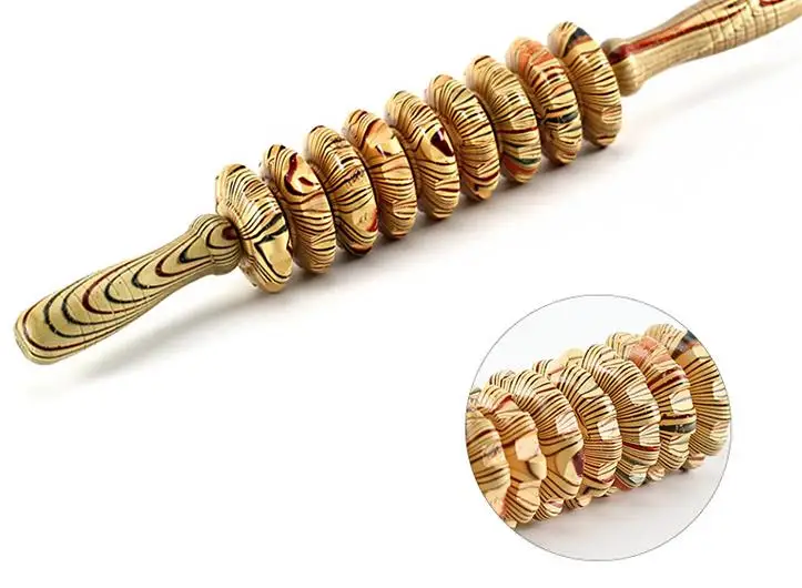 

Wood nine rounds household whole body multi-purpose massage roller belly waist abdomen massage equipment