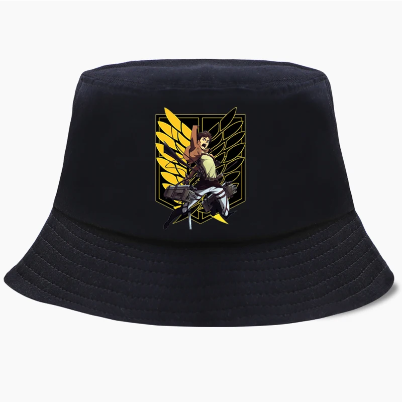 

Панама Shingeki No Kyojin для защиты от солнца, Панама из аниме «Атака Титанов», Пляжные шапки для рыбаков, Солнцезащитная шапка