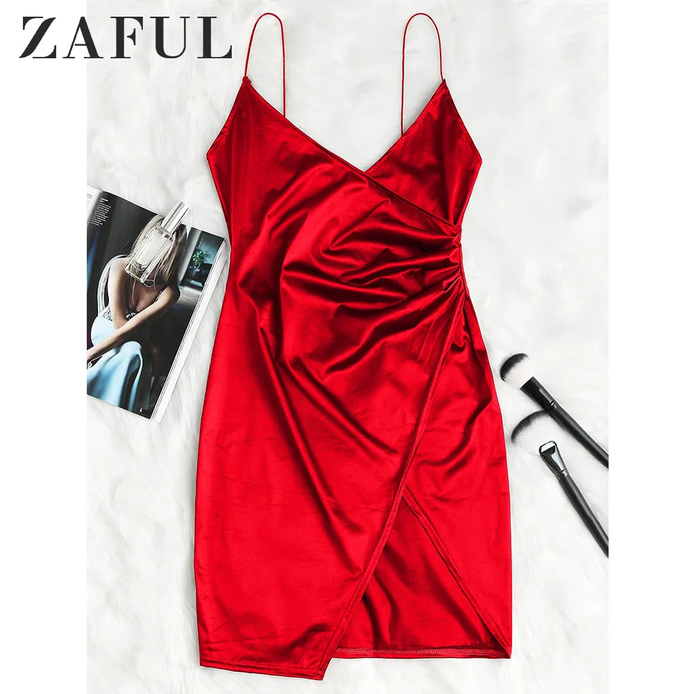 ZAFUL/сексуальное платье на бретельках с драпировкой и перекрещивающимися