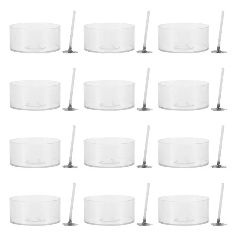 100pcs Candle Cotton Wicks with 10 Plastic Round Tealight Cups Making Kit box DIY candle mould | Дом и сад