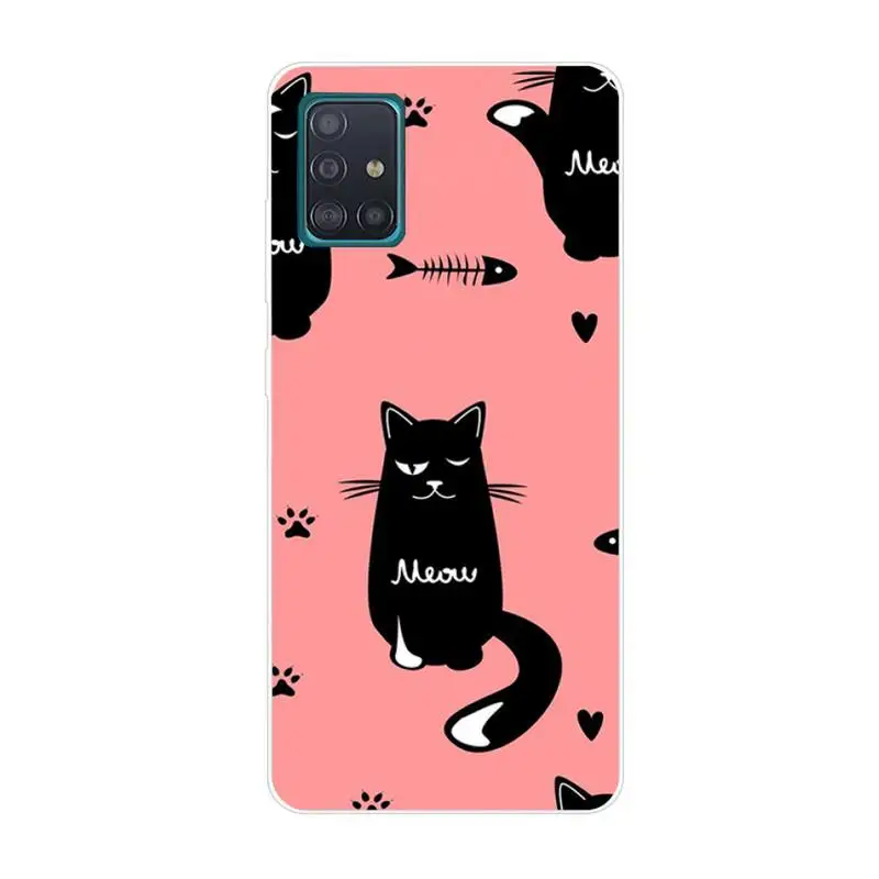 

Cartoon Cat Dog Animal Phone Case For Clear-Samsung S5 S6 S7 S8 S9 S10 S20 S21 Edge Plus E Fe Lite Fundas Cover