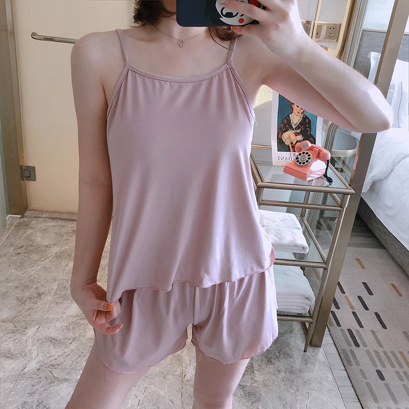 

Summer Pajamas Set Women Sleepwear Female Casual Floral Printed Contrasting Color Pyjamas Tops with Long Trousers Home Clothing