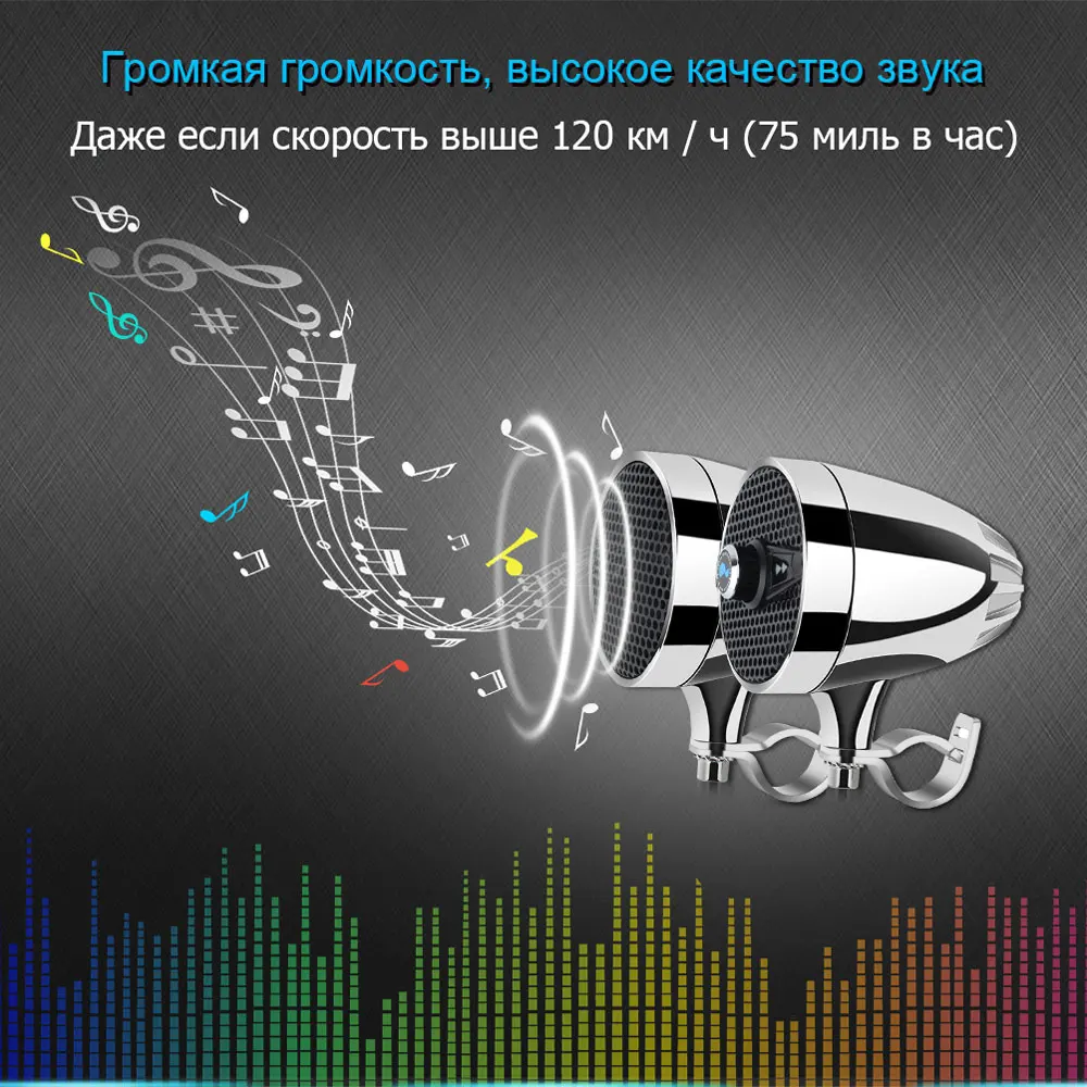 Lexin S3 MP3 Музыкальный Аудио Колонки для Мотоцикла Bluetooth Акустика Мото Музыка для Квадроцикла с Радиотюнер FM