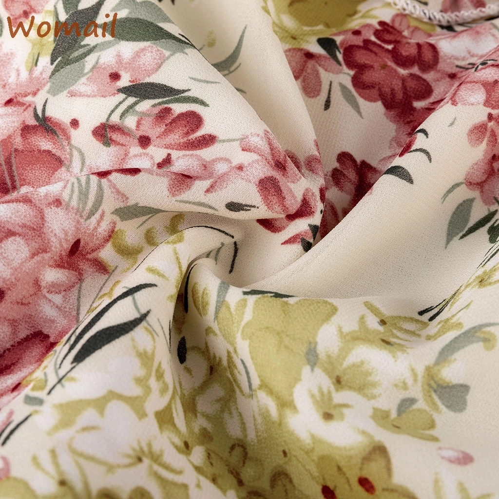 Женское платье с косым воротником женская одежда цветочным принтом в богемном