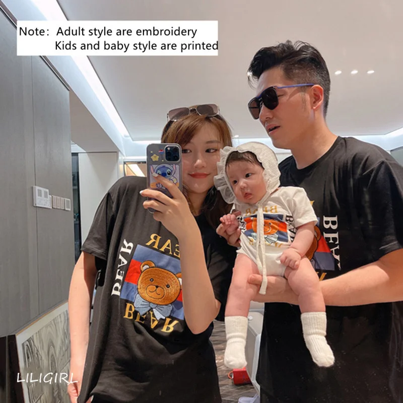 Семейный комплект новинка летняя футболка семейный образ детский комбинезон с