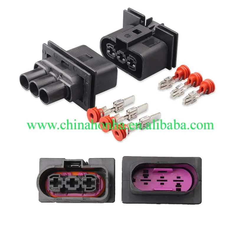 3-контактный автомобильный разъем, высокий ток DJ70328-6.3-11/21 штекер, гнездо, электронный вентилятор, разъем радиатора 1J0906443 1J0906233