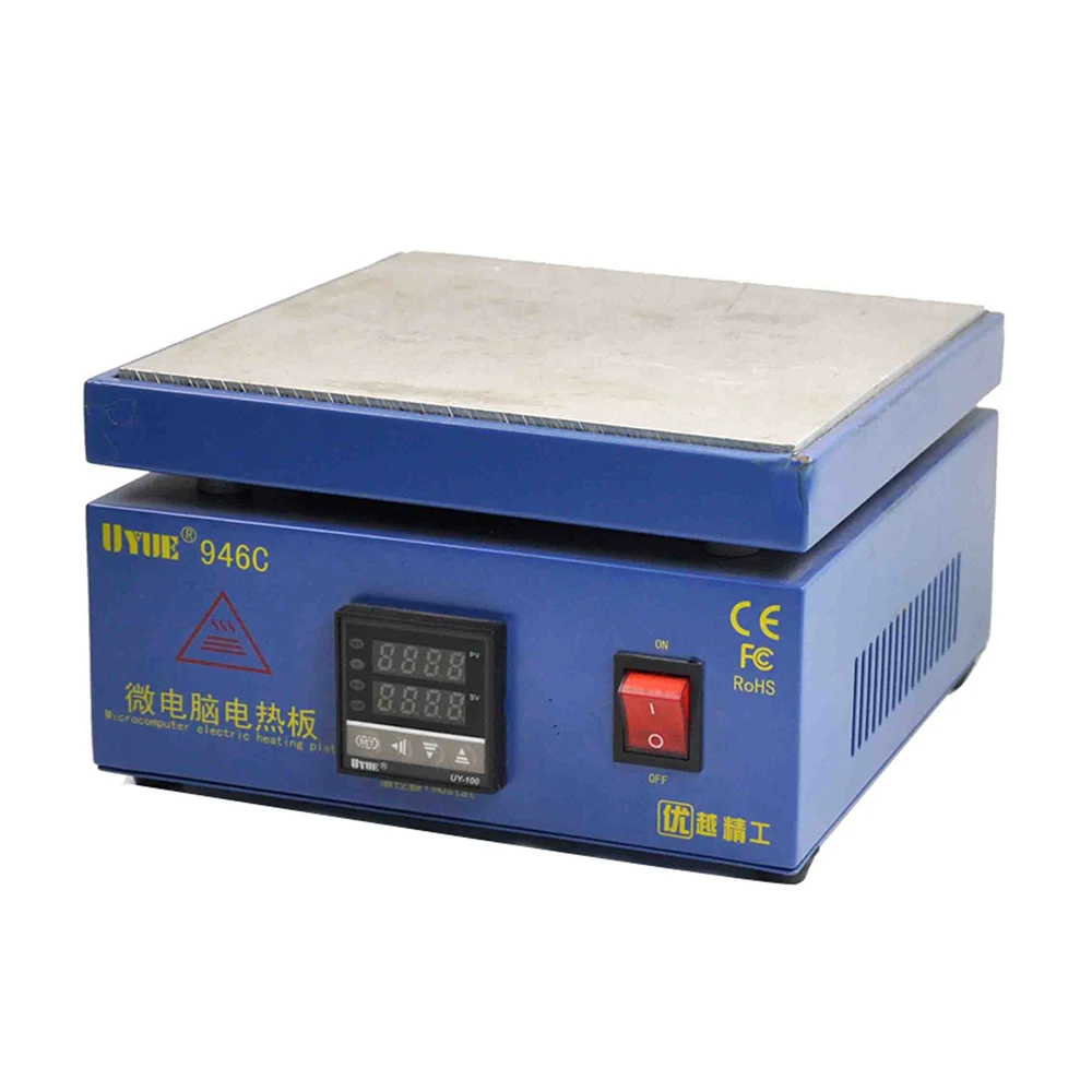 Electronic Hot Plate Preheat LCD Digital Display Preheating Station UYUE946C  for PCB SMD heating phone touch screen separate