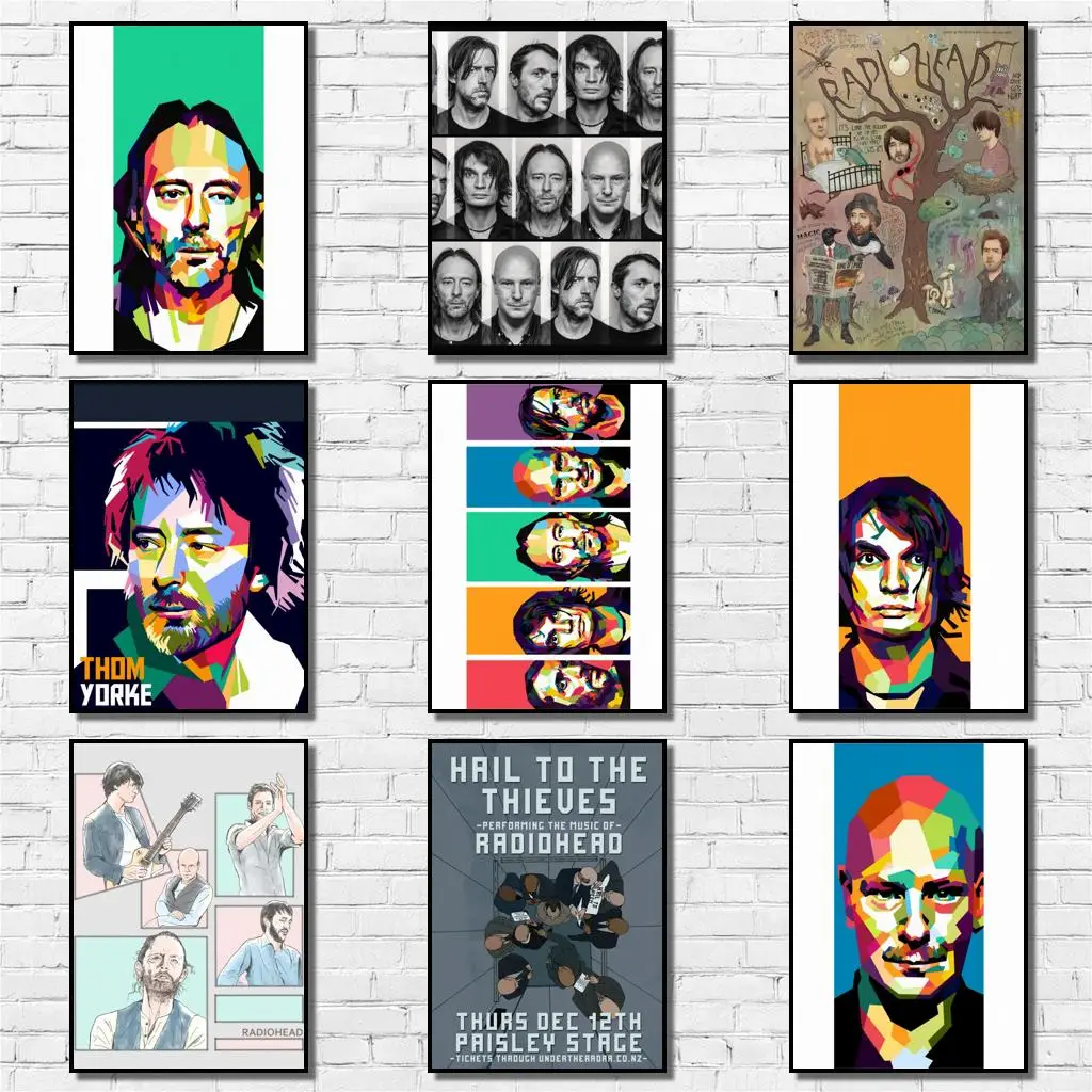 50 Дизайнов белая бумага радио плакат Альтернативная абстрактная живопись Ранняя