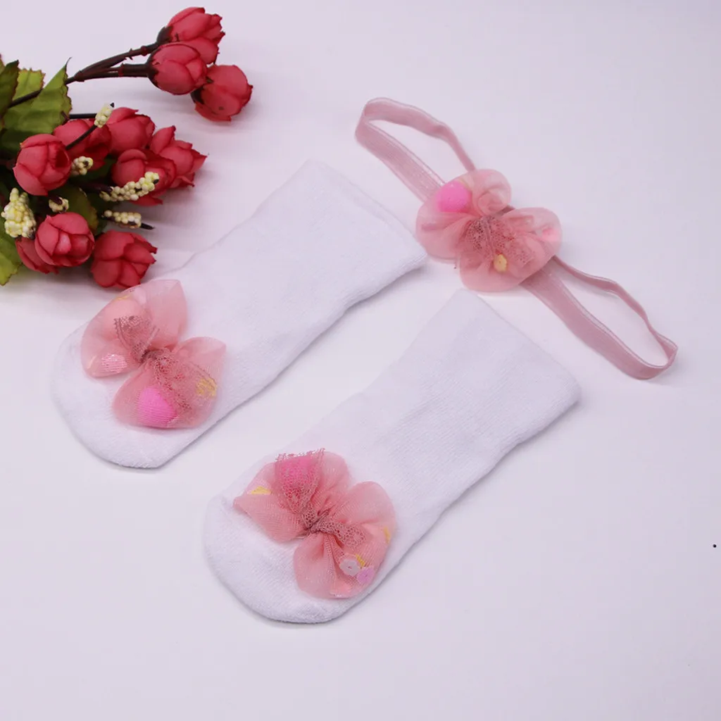 Носки для новорожденных носки нескользящие с ремнем маленьких девочек мягкие