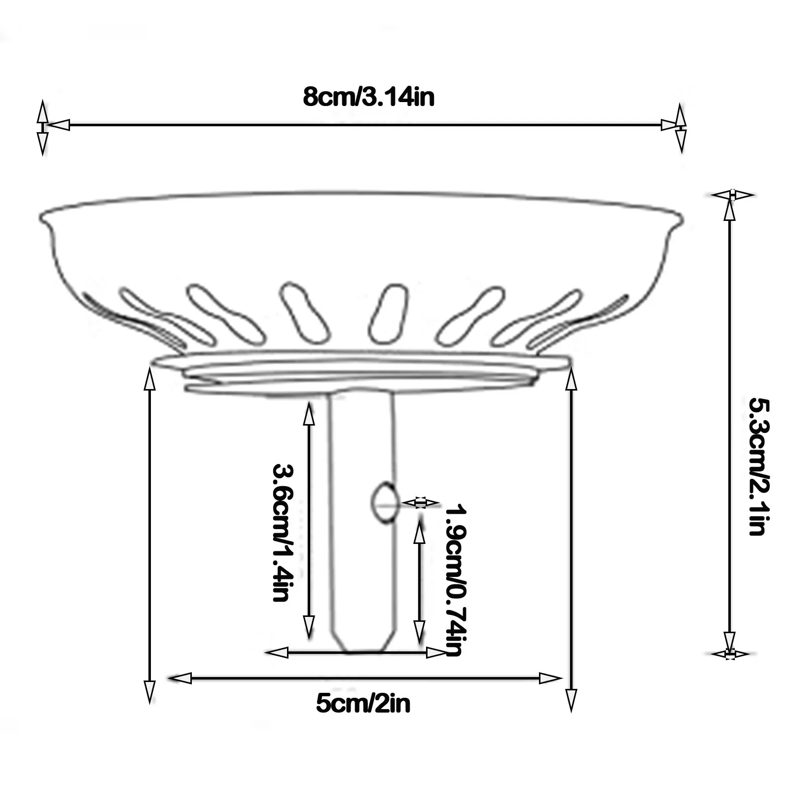 Универсальный фильтр для корзины офсетной раковины/резервуар очистки из
