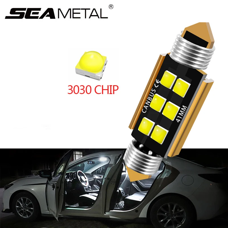 2/4 шт. C5W светодиодный лампы Canubs 12V 6 SMD супер яркий C10W гирлянда 31 мм 36 мм/39 мм/41