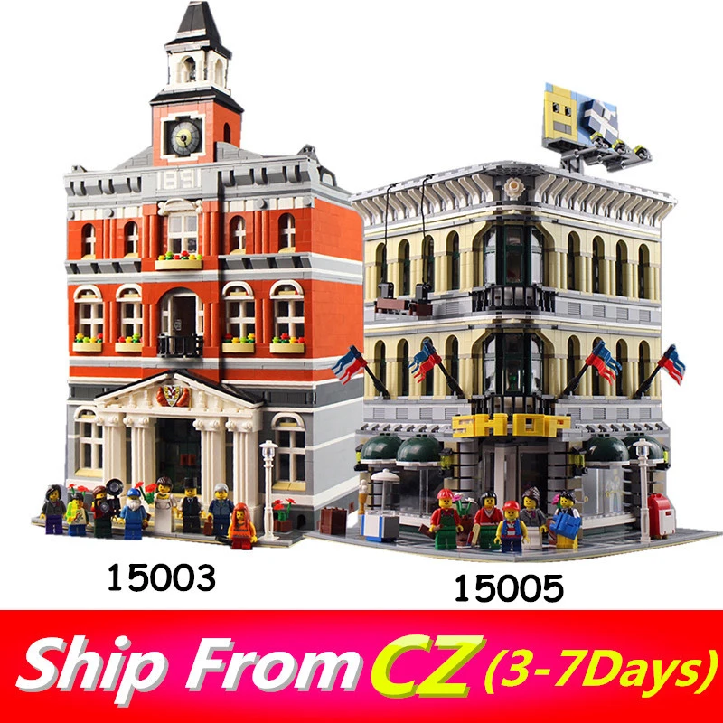 Lepinblocks creator City 15003 15004 15005 15042 строительные блоки Совместимые 10224 10197 10211 игрушки для детей