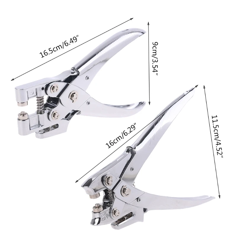 

Heavy Duty Stainless Steel Hole Puncher 2 in 1 Garment Eyelet Leather Belt Plier