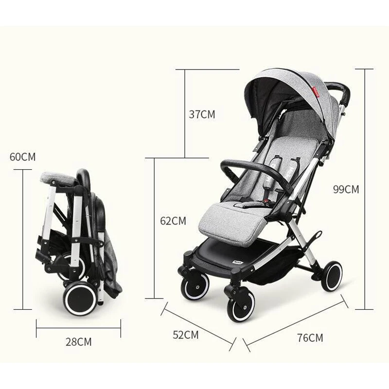 Легкая складная детская коляска дорожная система для новорожденных 2 в 1 может