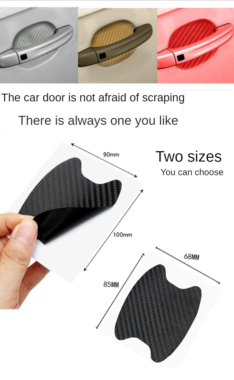 

Car Door Bowl Protective Sticker Door Handle Protective Film Carbon Fiber Door Bowl Sticker New Car Sticker