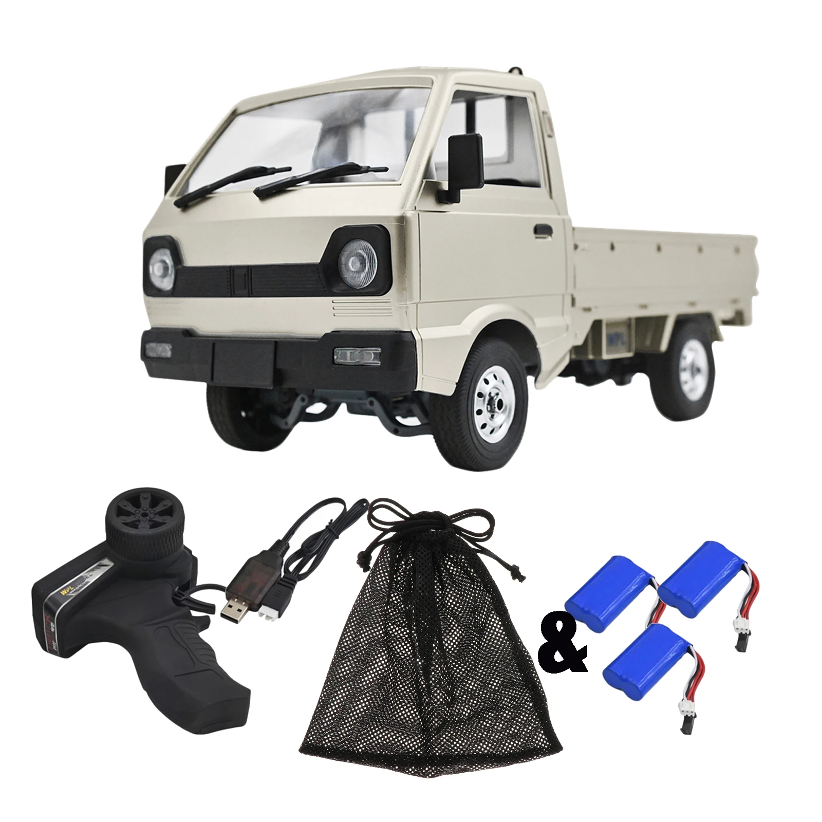 

With Batteries WPL D12 1/10 4WD RC Truck Car 260 Motor On-Road Toy