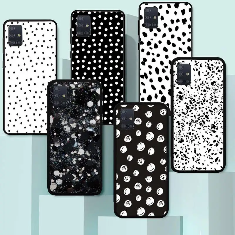 

Black And White Polka Dot Phone Case for Huawei P40 P30 P20 P10 P9 P8 Pro Lite Plus P SMART 2019 9 lite 2016 Cover
