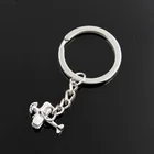 Новая мода мужской 30 мм брелок DIY металлический держатель цепь винтажный самолет биплан 19x9x13 мм Серебряный цвет кулон подарок