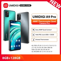 umidigi a9 pro 2021 android 11 ram 8gb 128gb samrtphone 48mp ai matrix quad camera helio p60 octa core 6 3fhd display 4150mah