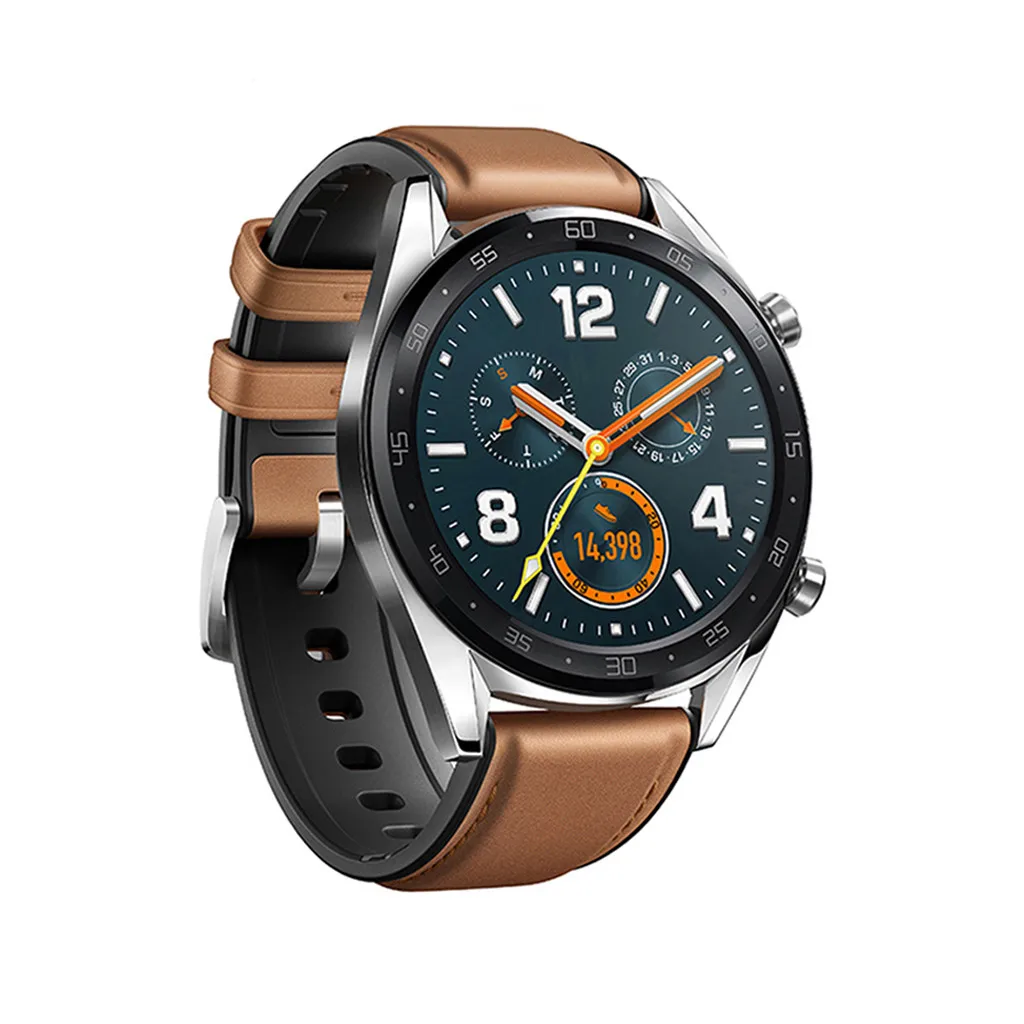 Ремешок кожаный и силиконовый для смарт-часов Huawei Watch GT/Active браслет наручных