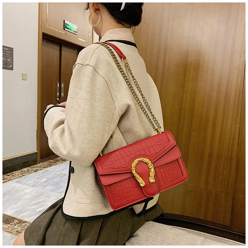 

Luxury Women Handbags Top Quality PU Leather Women's Designer Brand Shoulder Crossbody Bag And Purses Female Chain Messenger Bag