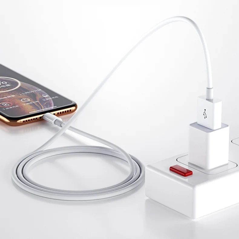 

0.2m 1m 2m 3m USB Charging Cable EU Wall Charger for iPhone 7 8 Plus 6 6S PLUS X XR XS Max 11 Pro MAX 5 5S SE USB Data Cables A