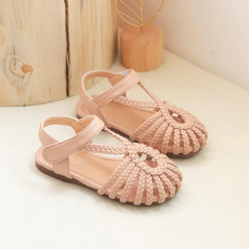 

Summer style girls sandals children toddler kids beach hollow sandals princess cute bow leather shoes sneakers