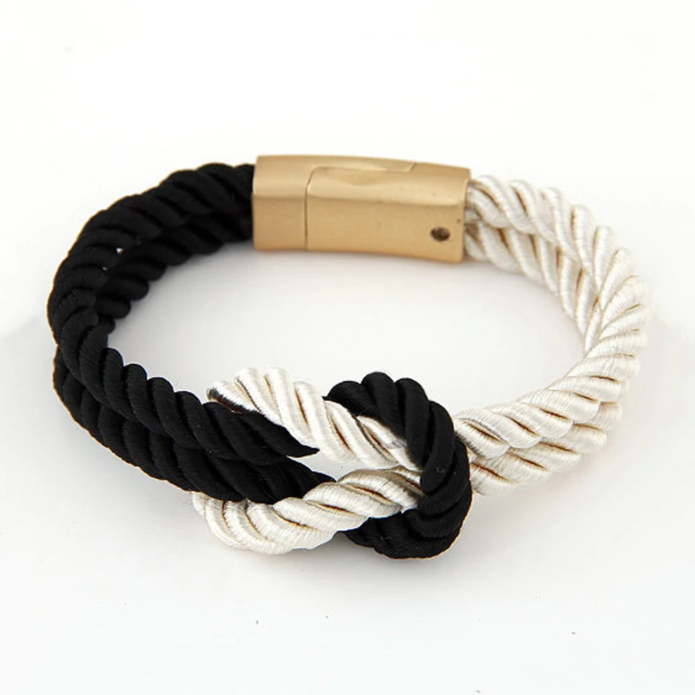 Веревочный браслет для мужчин и женщин украшение на запястье Модная бижутерия