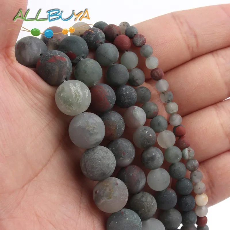 Высококачественные Натуральные матовые африканские бусины в форме крови для