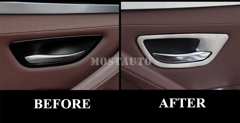For BMW 5 Series F10 F11 Inner Car Door Handle Bowl Frame Cover Trim 2011-2016 4pcs Accessories Interior Decor | Автомобили и