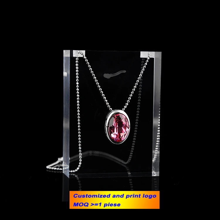 

Super Acrylic Clear 1.5cm Thickness Vertical Pendant Display Stand Necklace Display Rack Necklace Holder Showcase