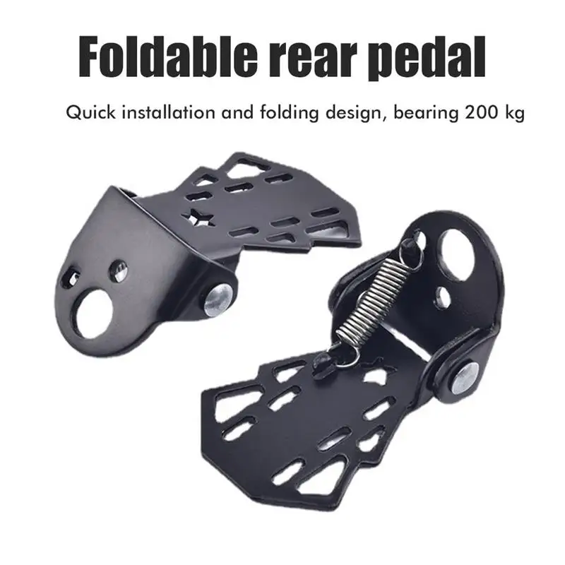 Черные велосипедные зажимные стальные осевые складные подножки для горных